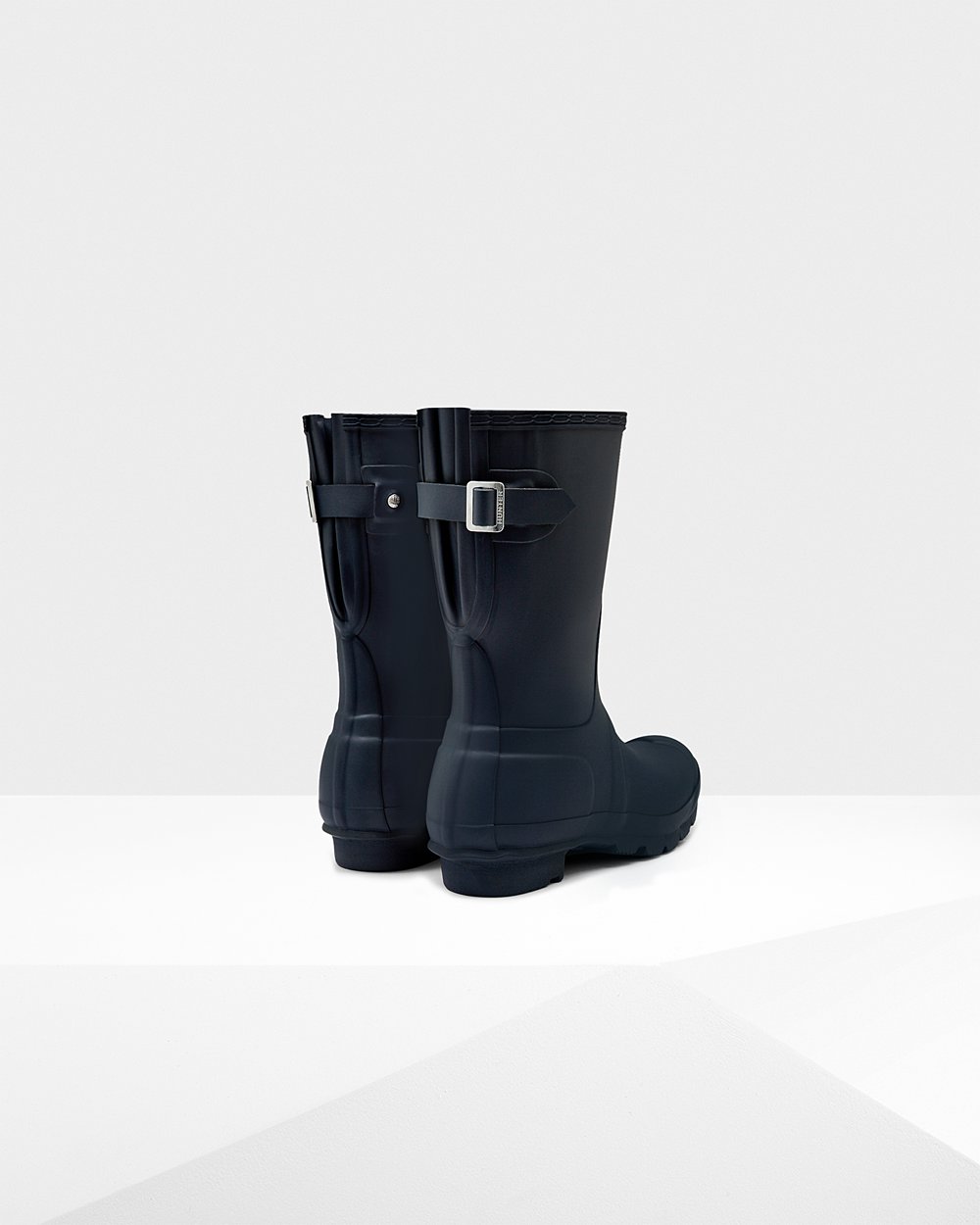 Hunter Mujer Original Back Adjustable - Botas de Lluvia Azul Marino - 453-BOCDRT